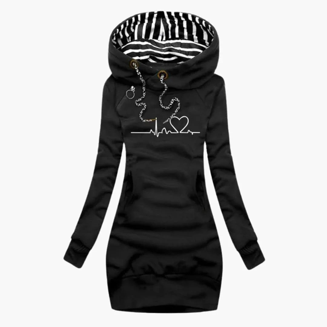 Elarova | Herzmotiv Hoodie für Damen