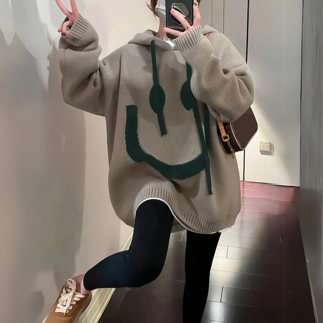 Elarova | Hoodie Mit Smiley-Print Für Frauen