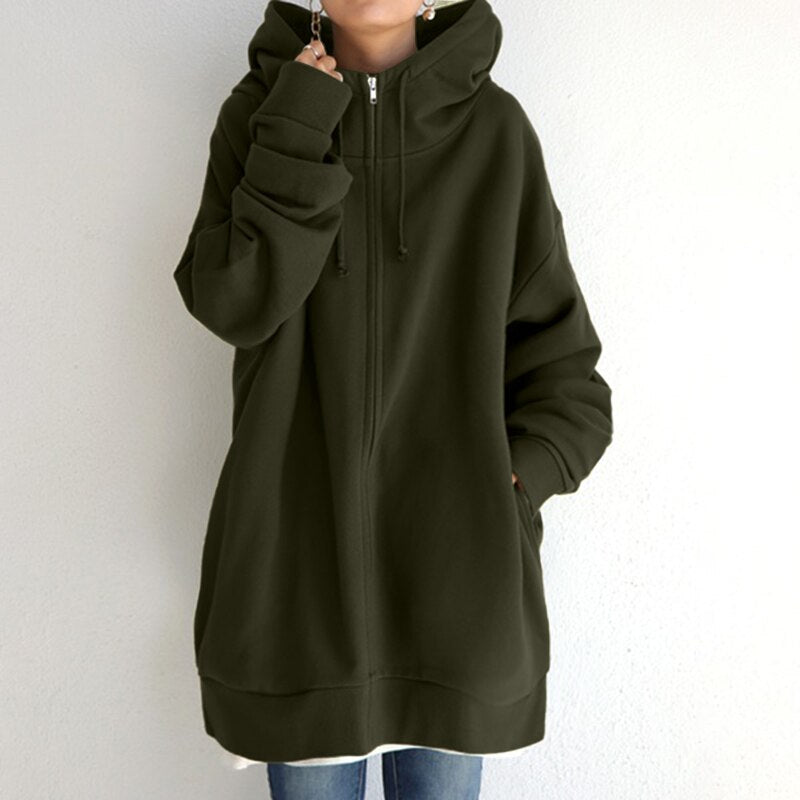 Elarova | Hyggelig Winter Pullover Kapuzenpullover In Übergröße