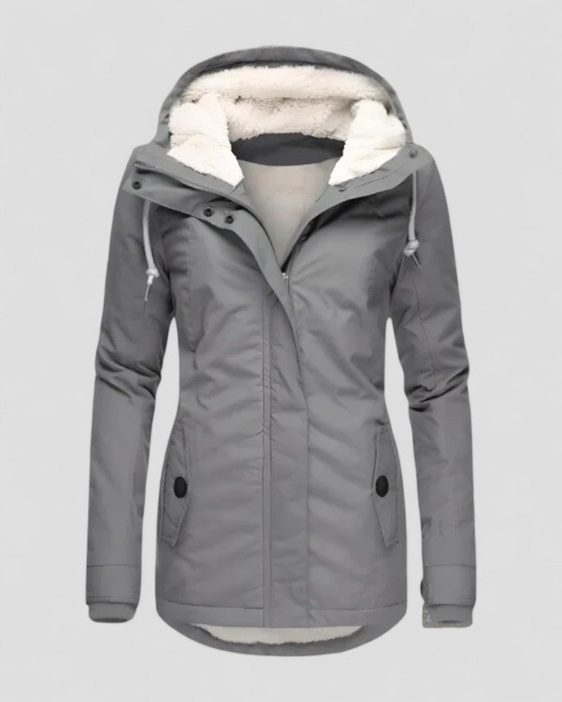 Elarova | Isolierte, wasserdichte Winterjacke mit Kapuze für Damen