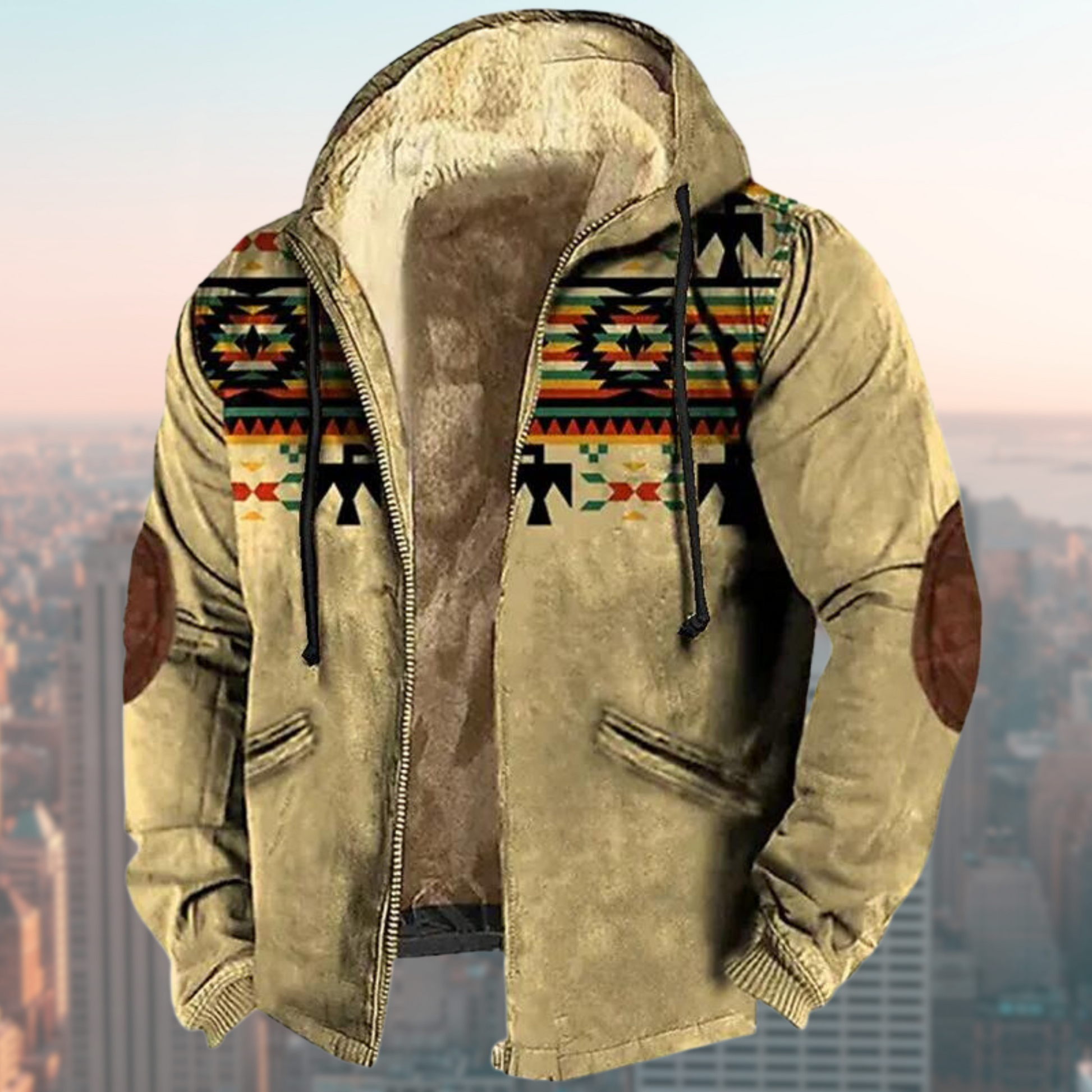Elarova | Jacke mit Kapuze und einheimischem Druck