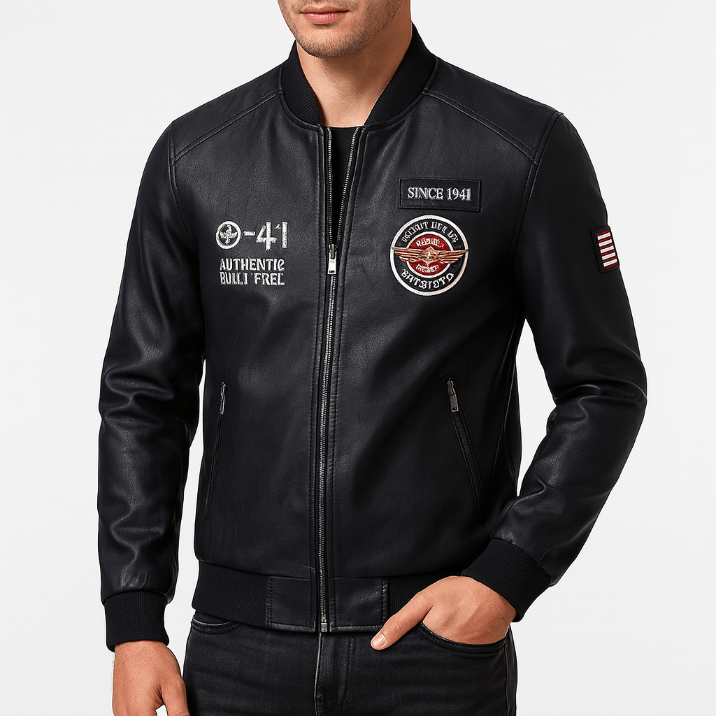 Elarova | Jacke mit Lederpatches