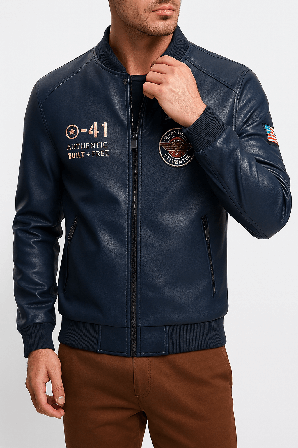 Elarova | Jacke mit Lederpatches