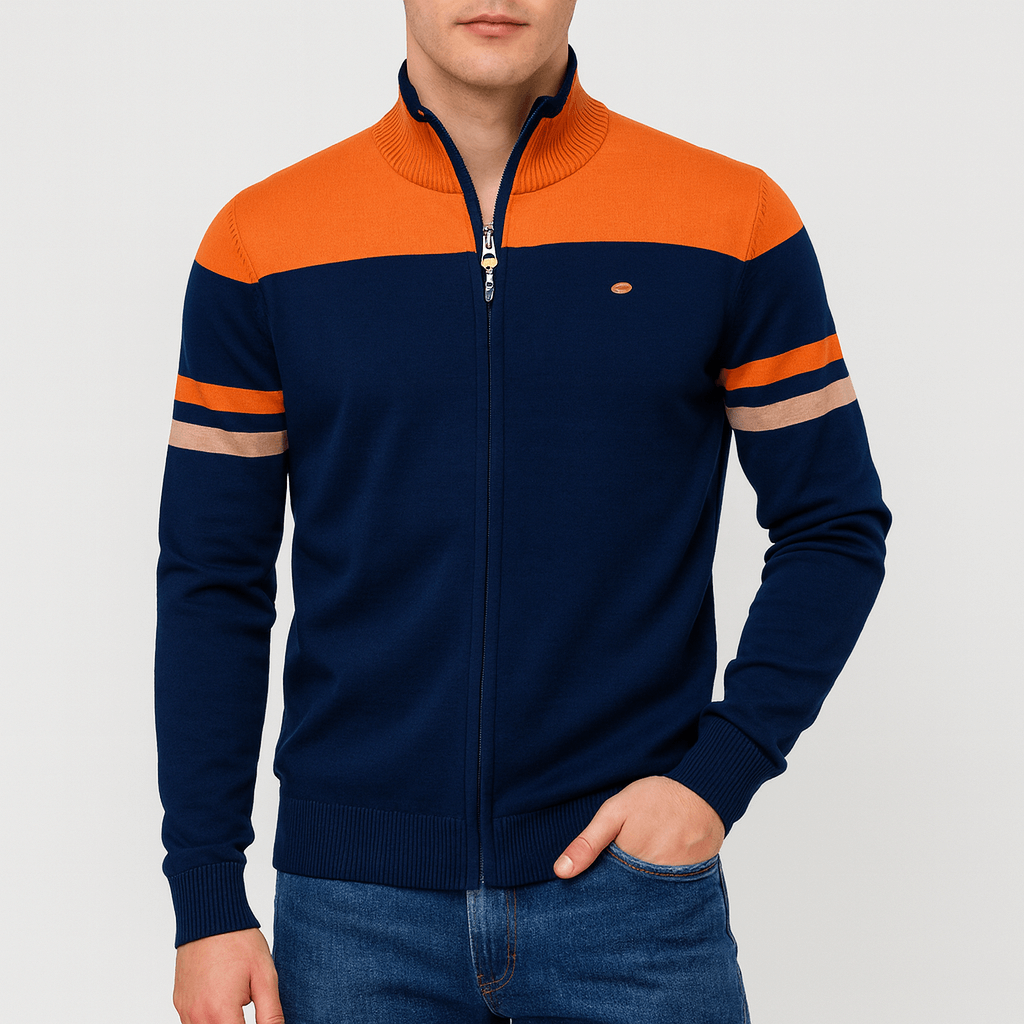 Elarova | Jacke mit Reißverschluss und Farbblock
