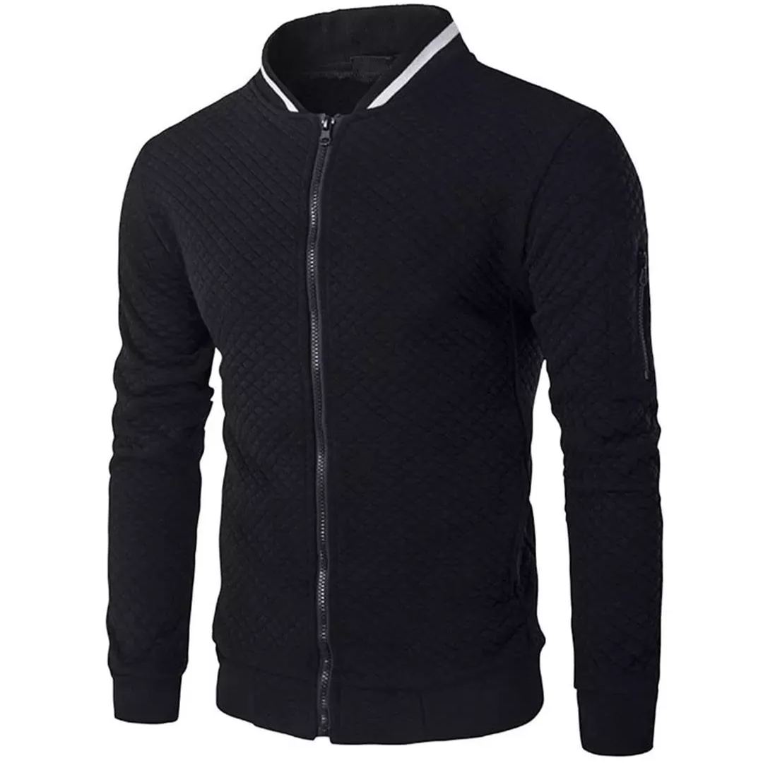 Elarova | Jacquard Zip-Bomberjacke