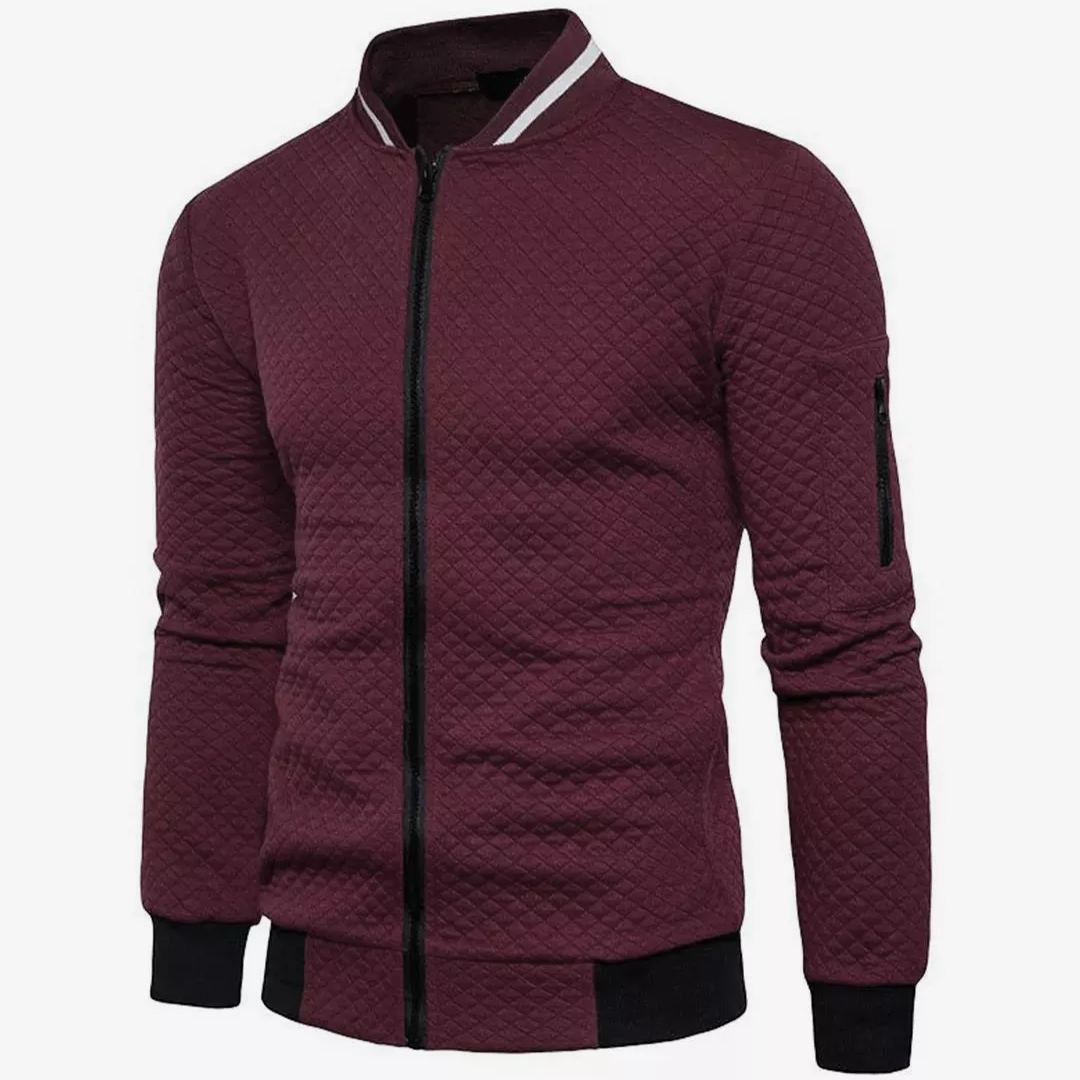Elarova | Jacquard Zip-Bomberjacke