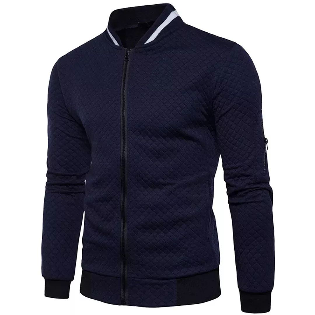 Elarova | Jacquard Zip-Bomberjacke