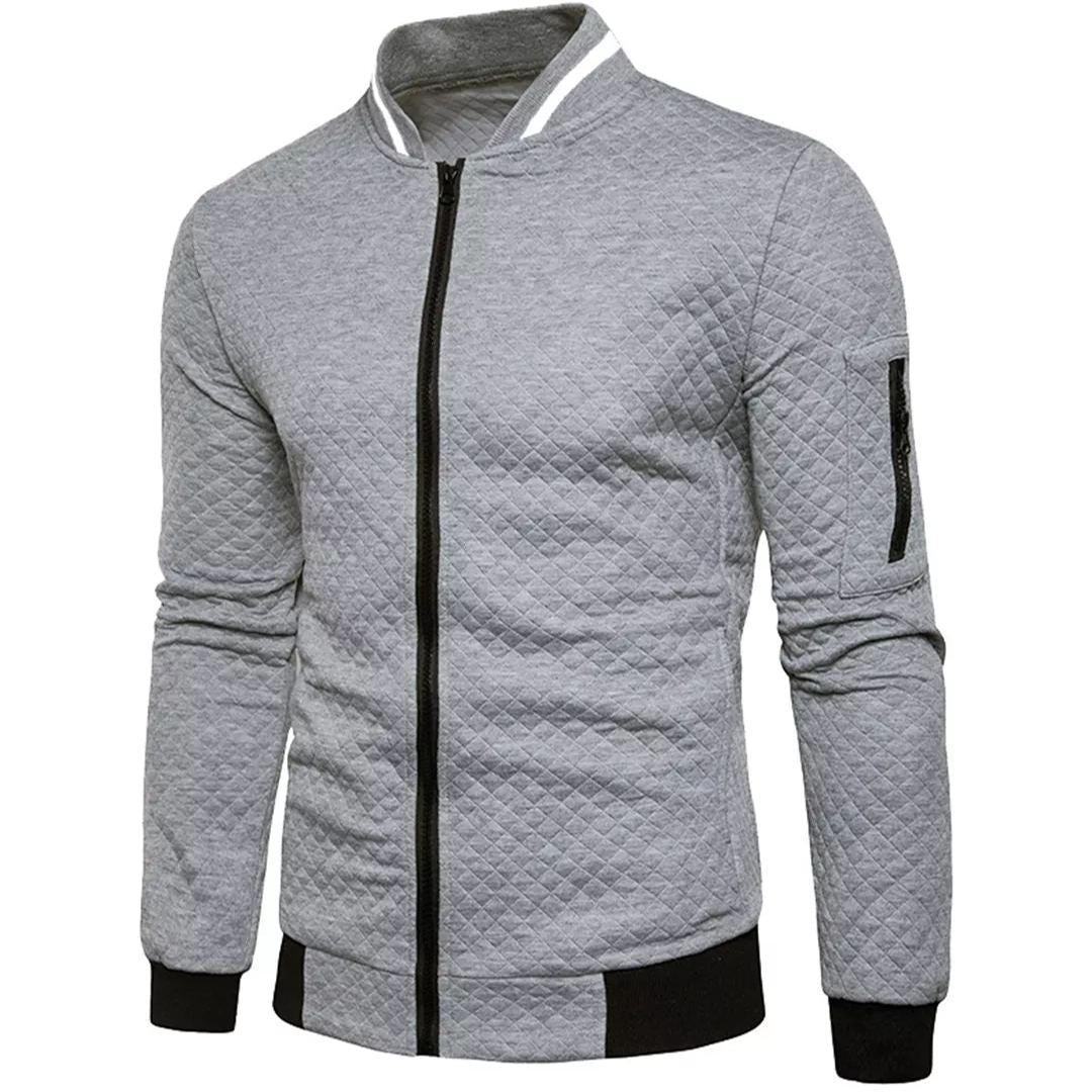 Elarova | Jacquard Zip-Bomberjacke