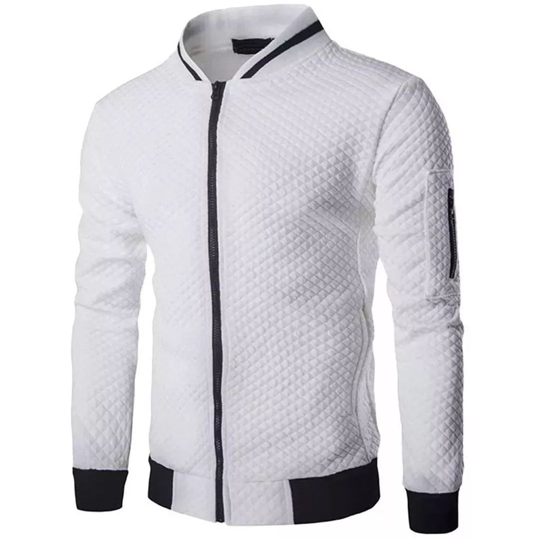 Elarova | Jacquard Zip-Bomberjacke