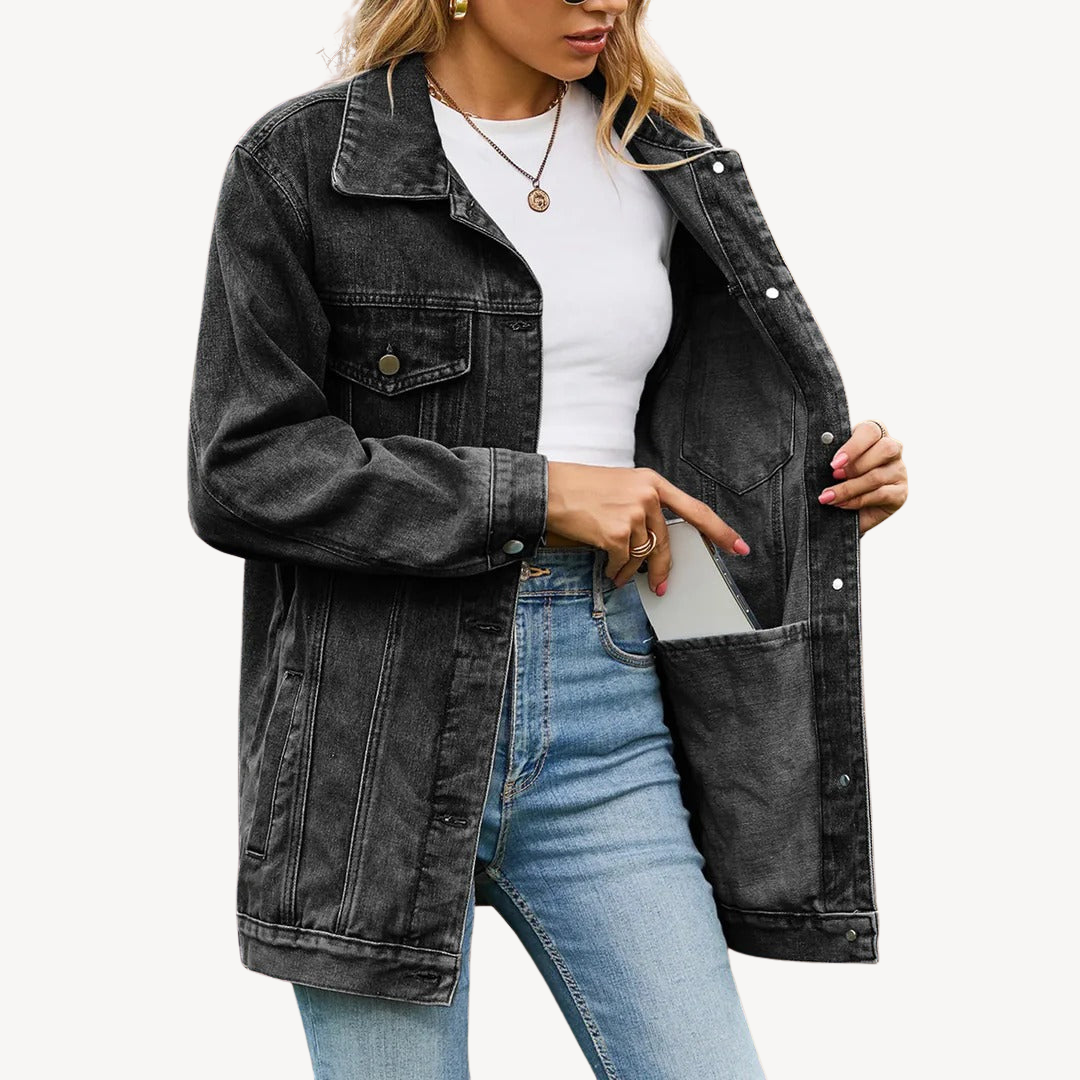 Elarova | Jeansjacke mit Knopfleiste für Damen
