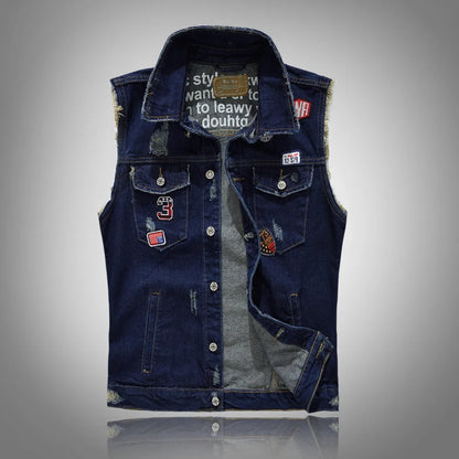 Elarova | Jeansweste Mit Patches Für Herren