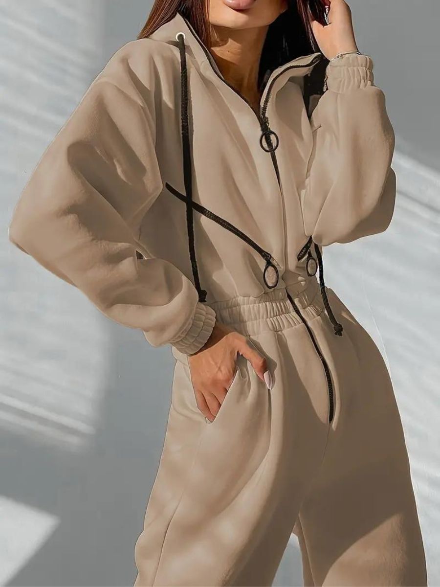 Elarova | Jumpsuit mit Kapuze für Damen