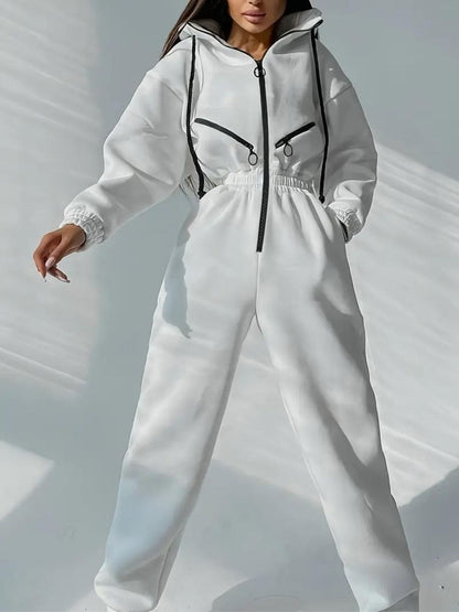 Elarova | Jumpsuit mit Kapuze für Damen