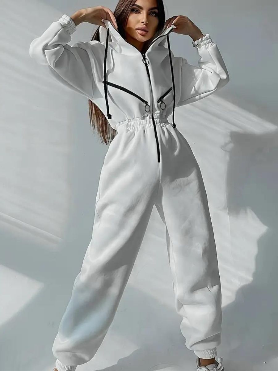 Elarova | Jumpsuit mit Kapuze für Damen