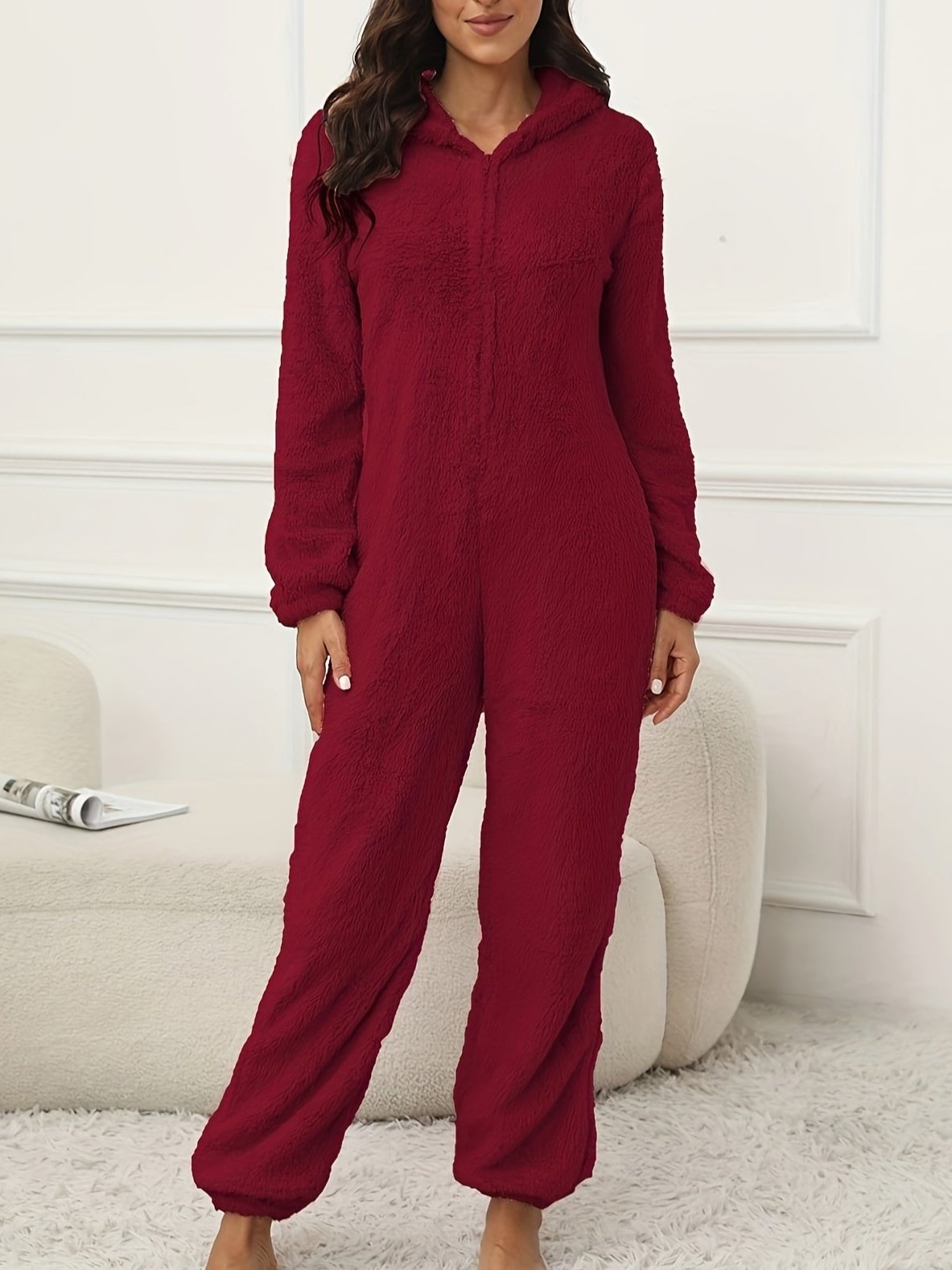 Elarova | KapuzenLoungeJumpsuit Für Stilvollen Winterkomfort Für Frauen