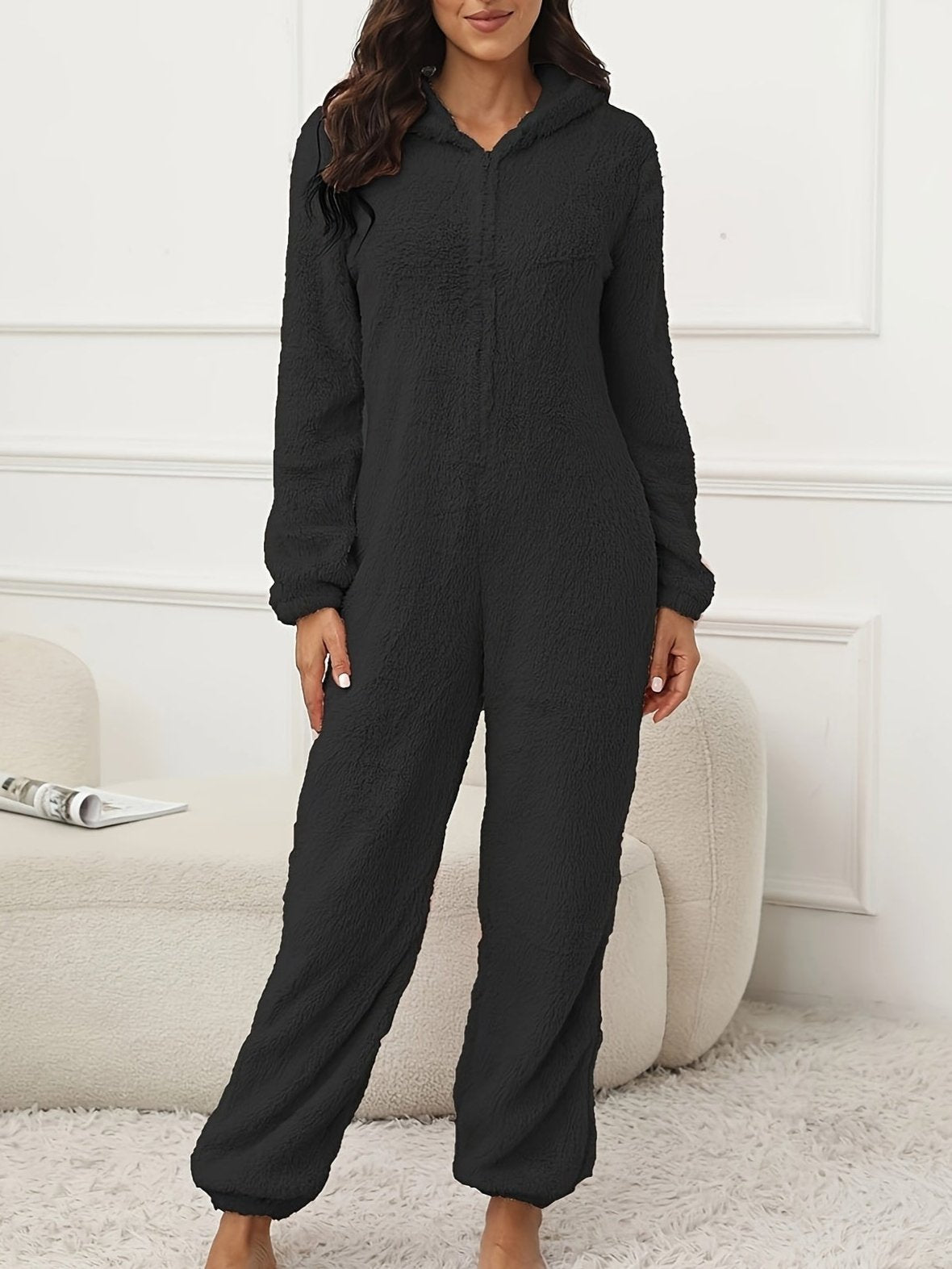 Elarova | KapuzenLoungeJumpsuit Für Stilvollen Winterkomfort Für Frauen