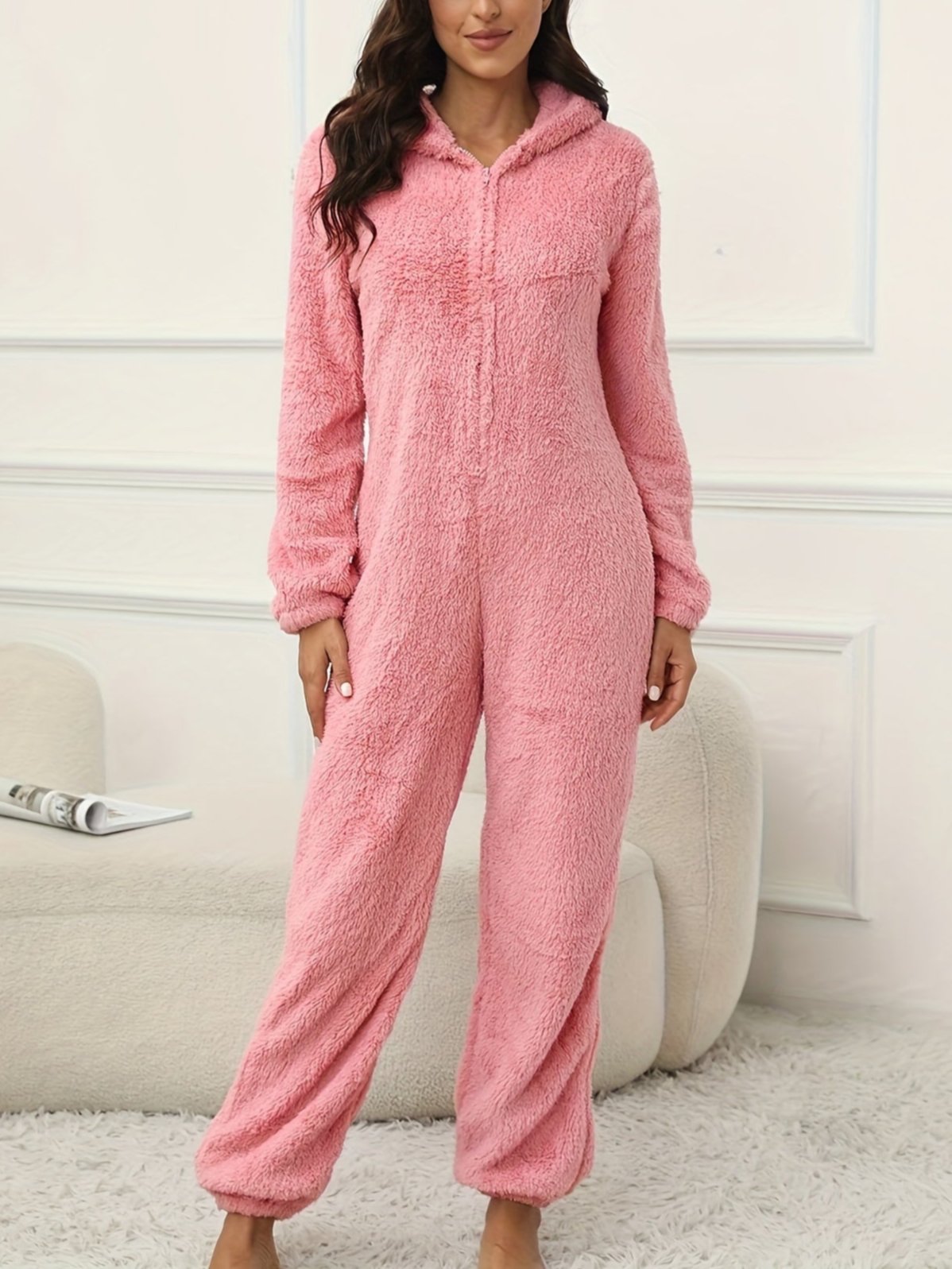 Elarova | KapuzenLoungeJumpsuit Für Stilvollen Winterkomfort Für Frauen