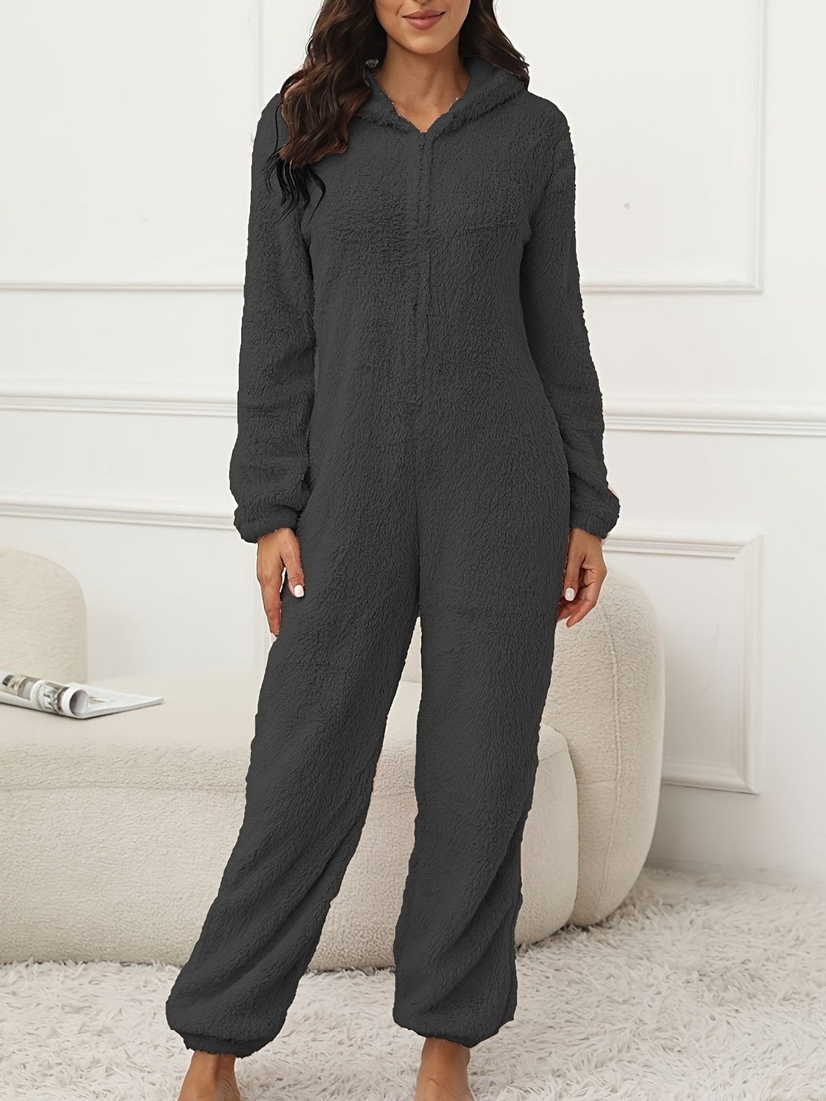 Elarova | KapuzenLoungeJumpsuit Für Stilvollen Winterkomfort Für Frauen