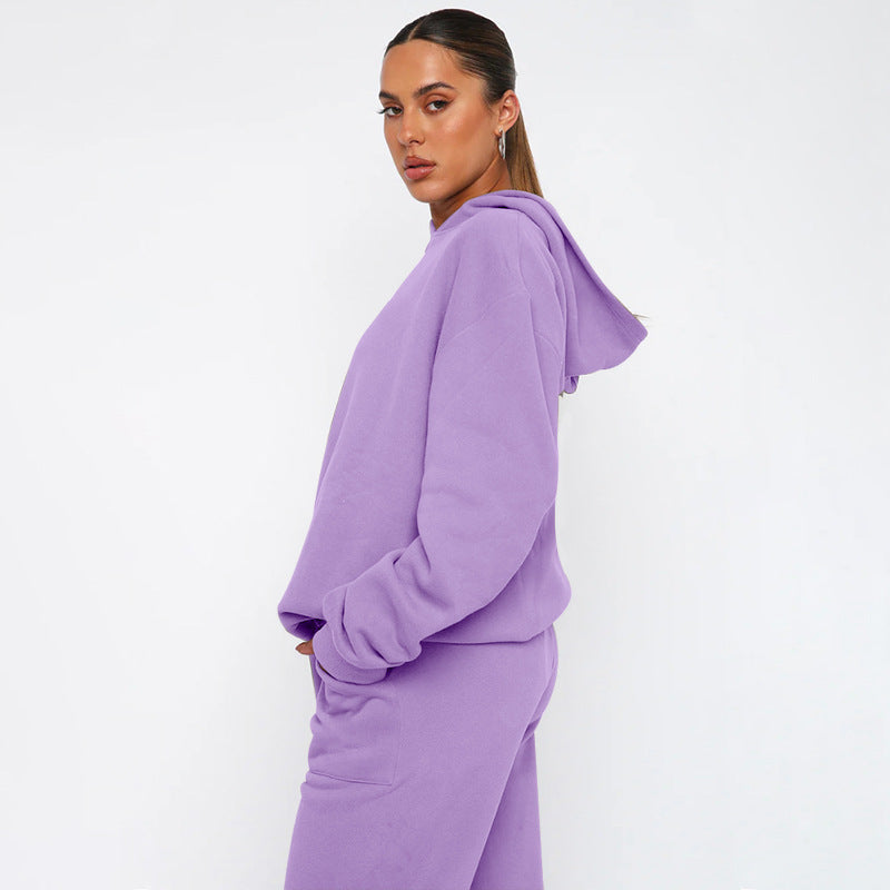 Elarova | Kapuzenpulli- und Jogger-Set in Übergröße für Damen