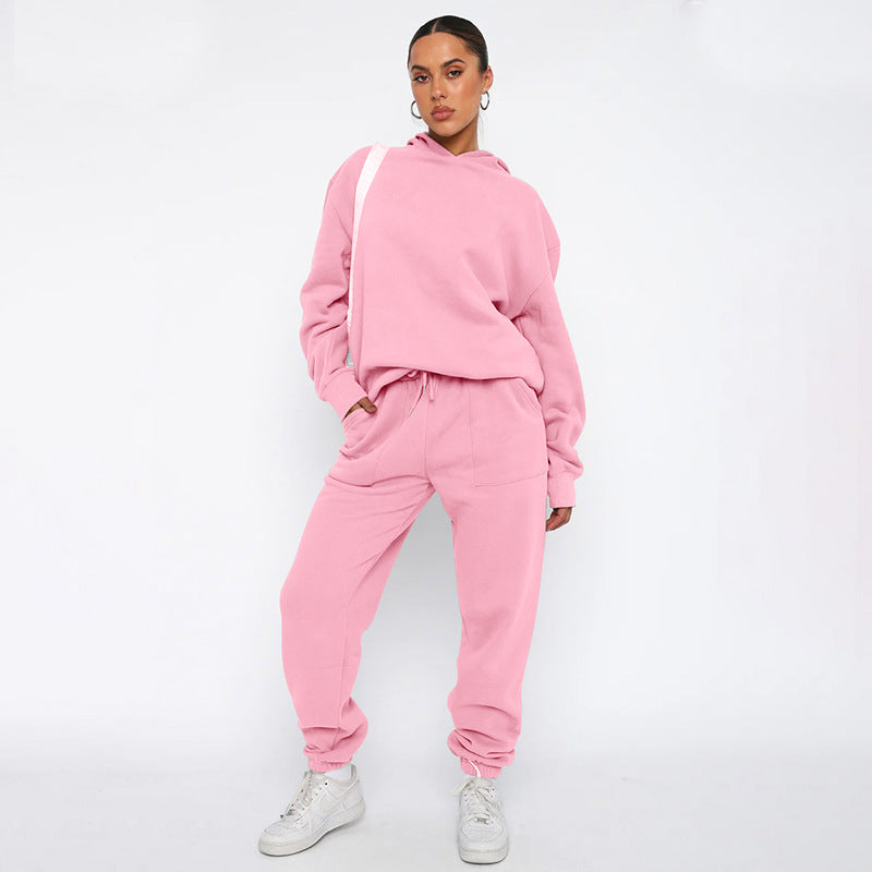 Elarova | Kapuzenpulli- und Jogger-Set in Übergröße für Damen