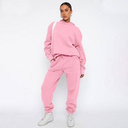 Elarova | Kapuzenpulli- und Jogger-Set in Übergröße für Damen