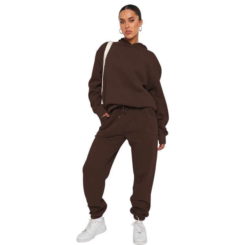 Elarova | Kapuzenpulli- und Jogger-Set in Übergröße für Damen