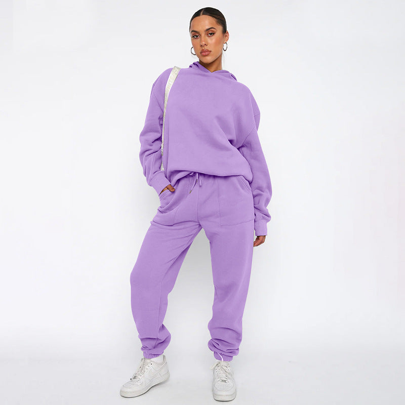Elarova | Kapuzenpulli- und Jogger-Set in Übergröße für Damen