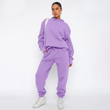 Elarova | Kapuzenpulli- und Jogger-Set in Übergröße für Damen