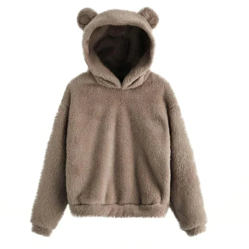 Elarova | Kapuzenpullover mit Bärenohr-Akzenten für Damen