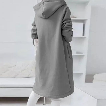 Elarova | Kapuzenstrickjacke mit geschwungenem Saum