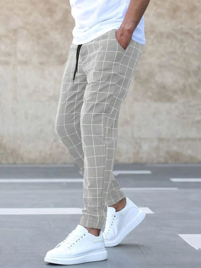 Elarova | Karierte Chino-Hose für Herren