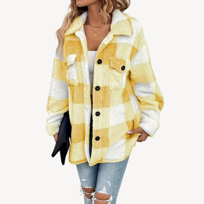 Elarova | Karierte Fleecejacke für Damen