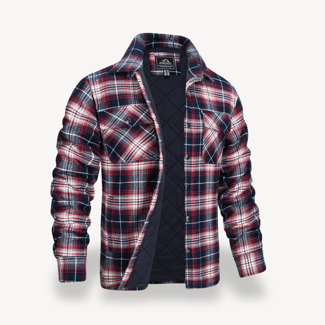 Elarova | Karierte Fleecejacke mit Futter für Herren