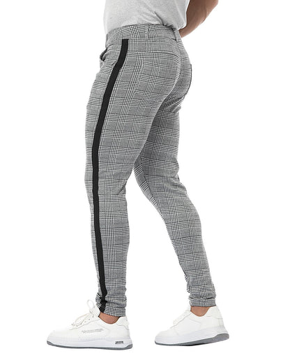 Elarova | Karierte Skinny Fit Chino für Herren
