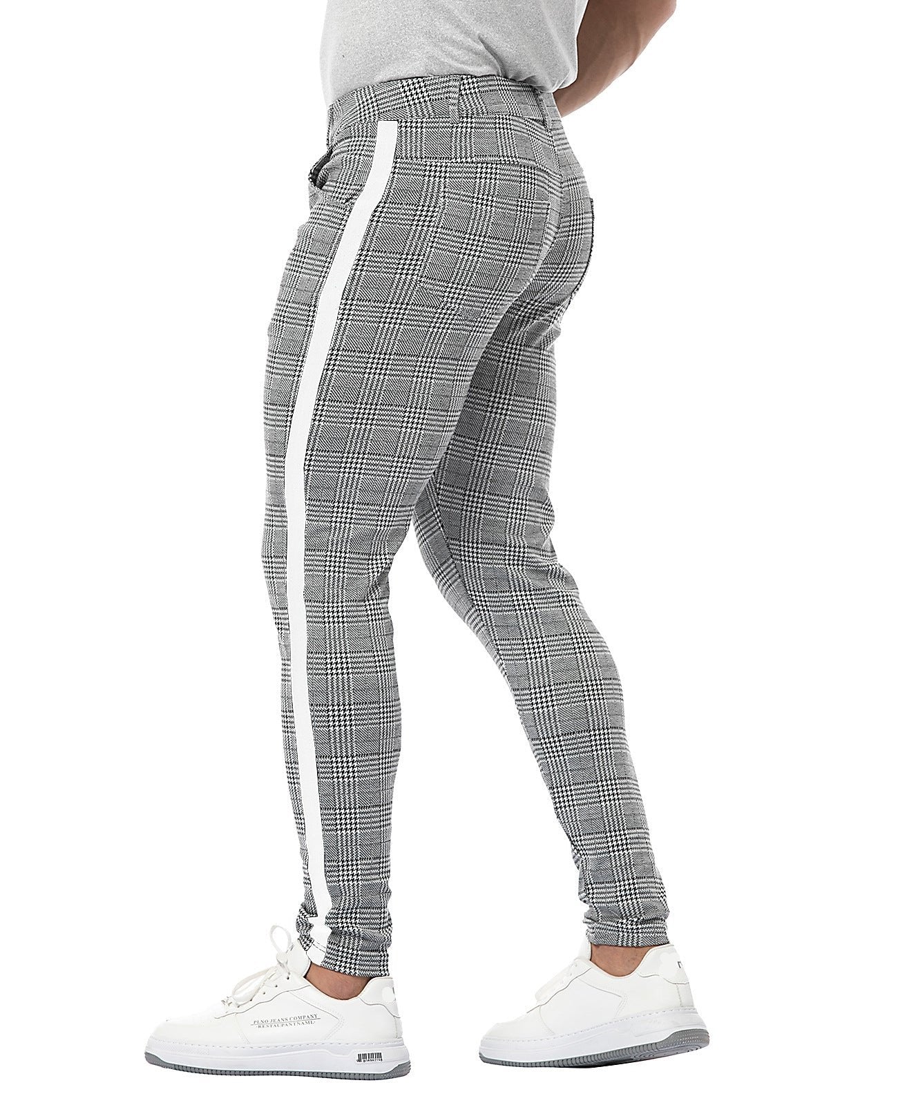 Elarova | Karierte Skinny Fit Chino für Herren