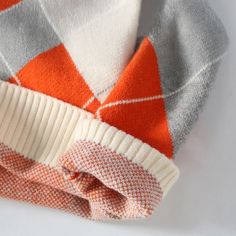 Elarova | Karierter Strickpullover für Herren