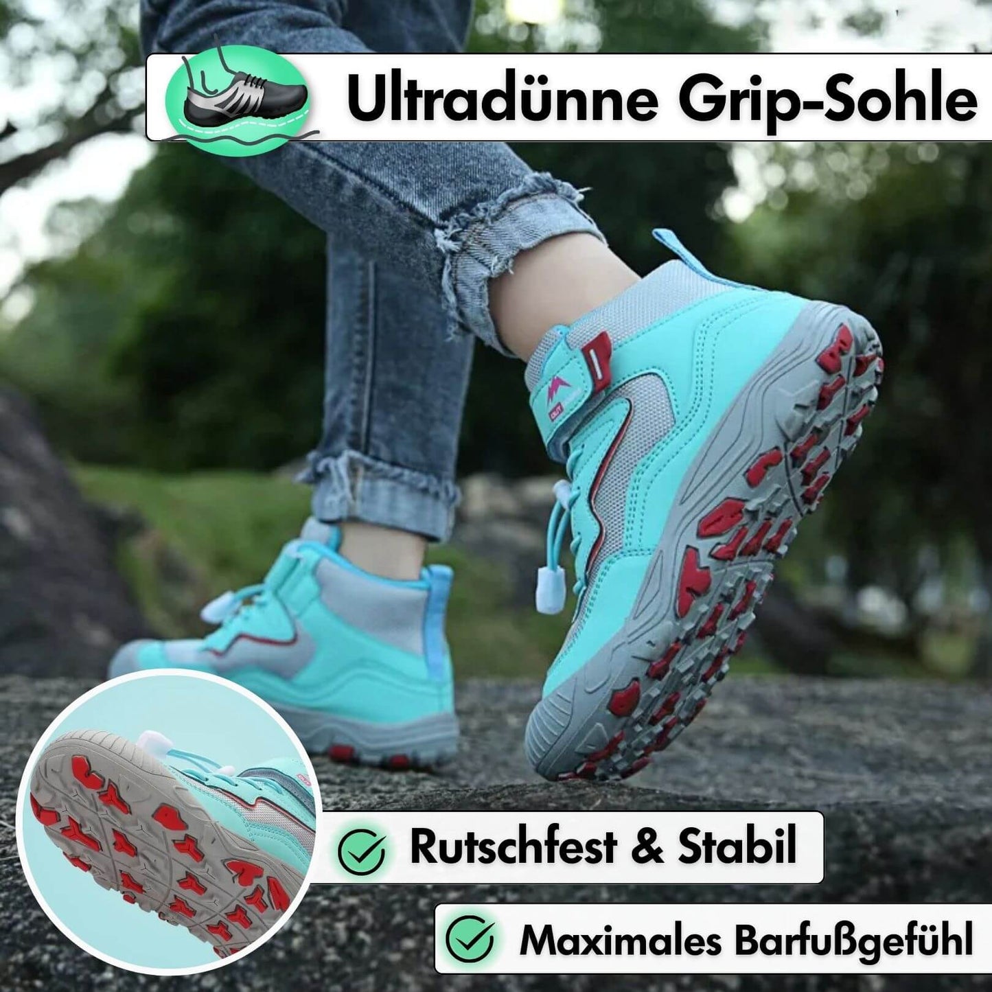 Elarova | – Kinder Barfußschuhe Wasserfest Mit Warmem Innenfutter