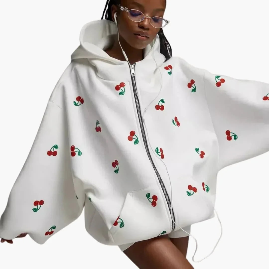 Elarova | Kirschmotiv Jacke für Damen