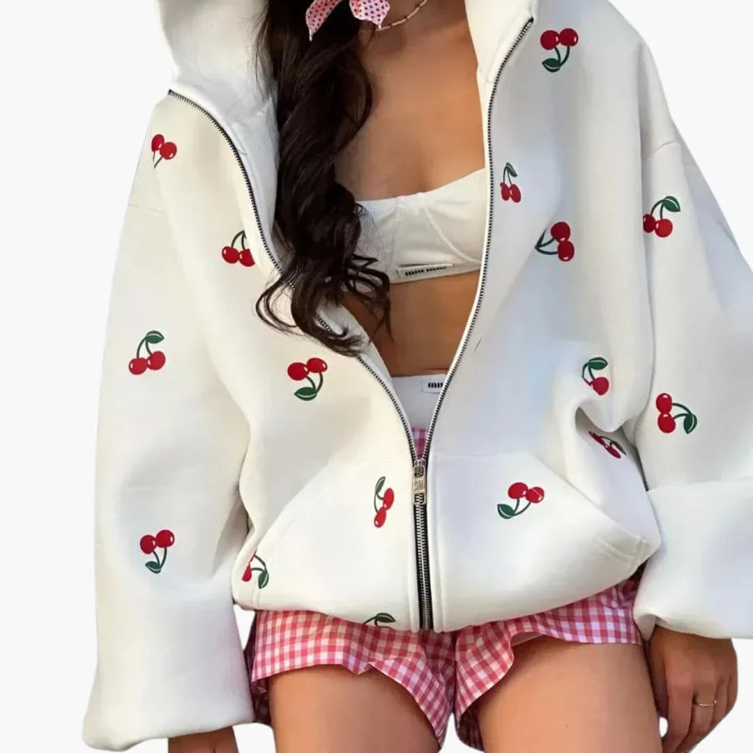 Elarova | Kirschmotiv Jacke für Damen