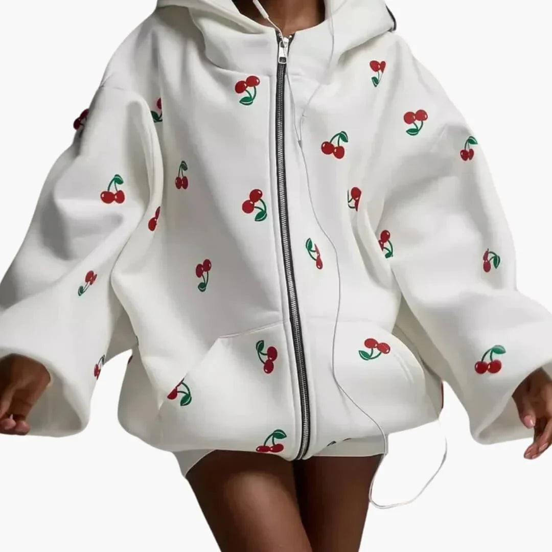 Elarova | Kirschmotiv Jacke für Damen