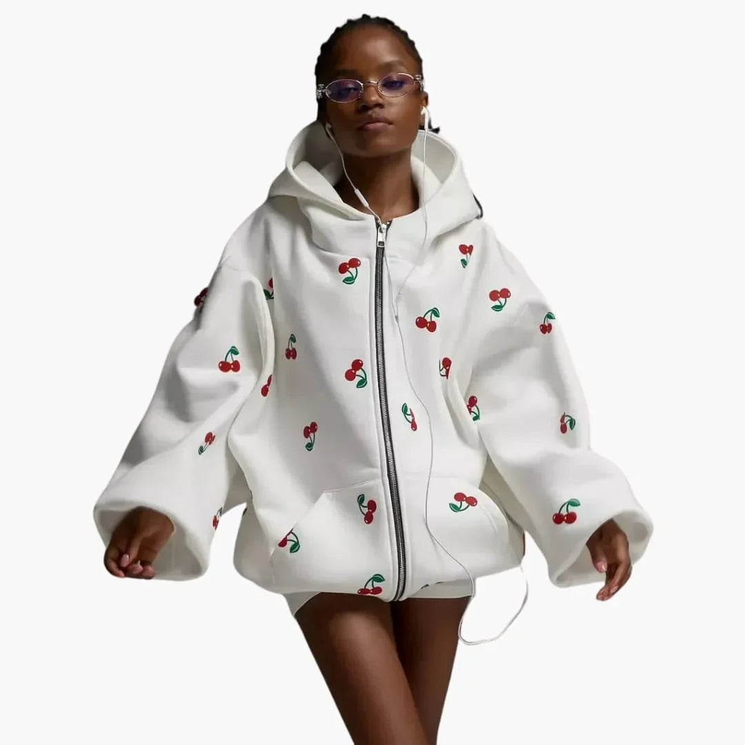 Elarova | Kirschmotiv Jacke für Damen
