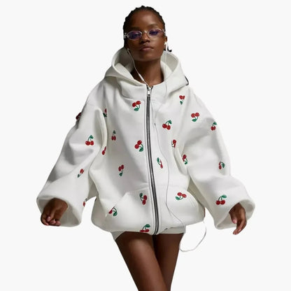 Elarova | Kirschmotiv Jacke für Damen