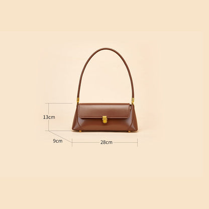 Elarova | Klassische BaguetteSchultertasche im VintageStil