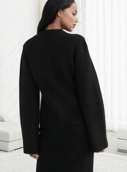 Elarova | Klassische Damen-Strickjacke mit Knopfleiste