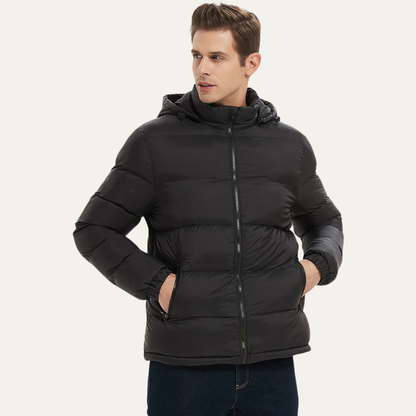 Elarova | Klassische Herren-Steppjacke in Hüftlänge