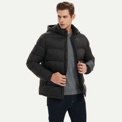 Elarova | Klassische Herren-Steppjacke in Hüftlänge