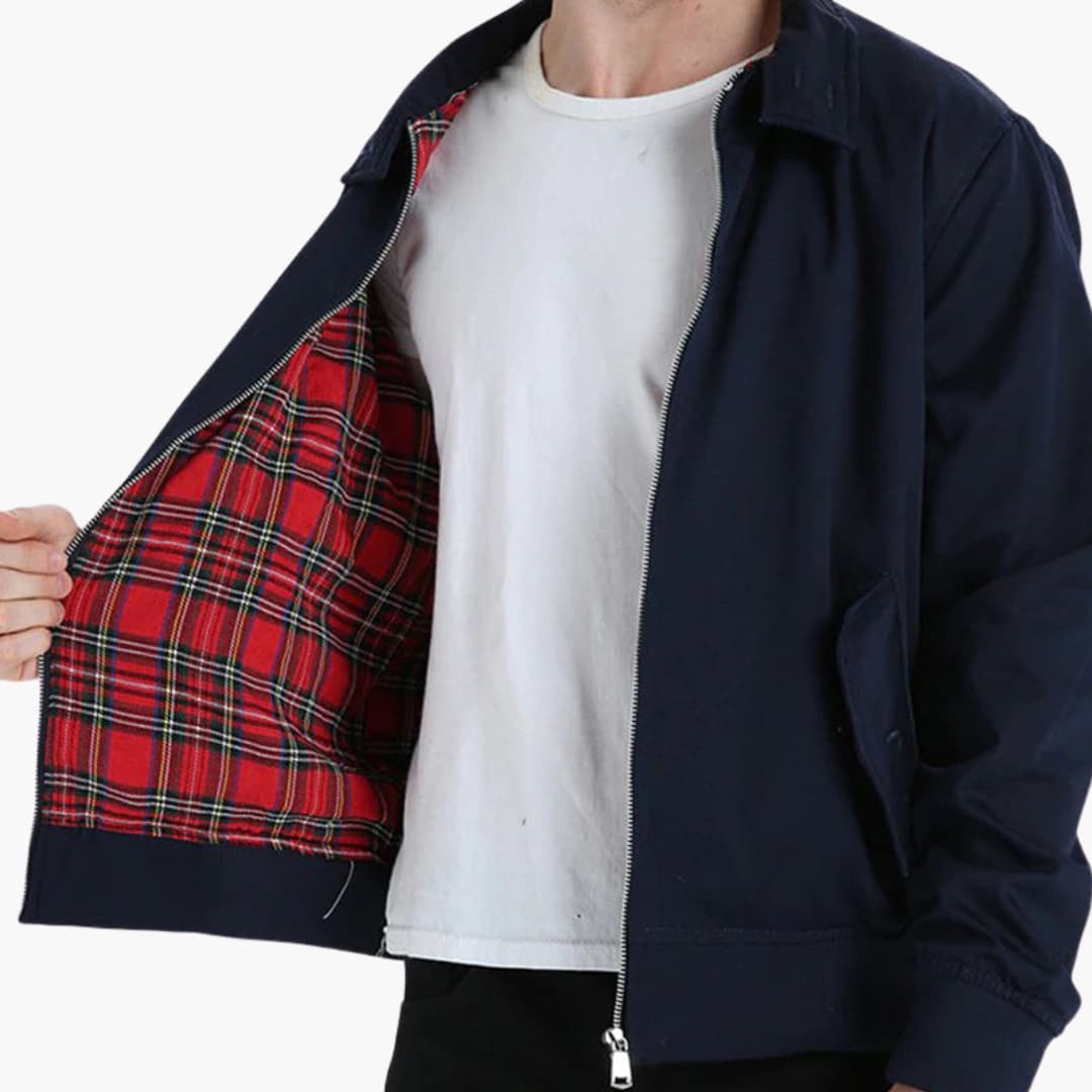 Elarova | Klassische Herren Winterjacke mit geripptem Saum und Kragen