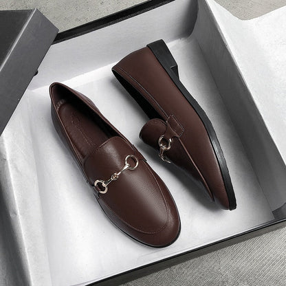 Elarova | Klassische Leder Slipper Für Herren Stilvoll & Bequem
