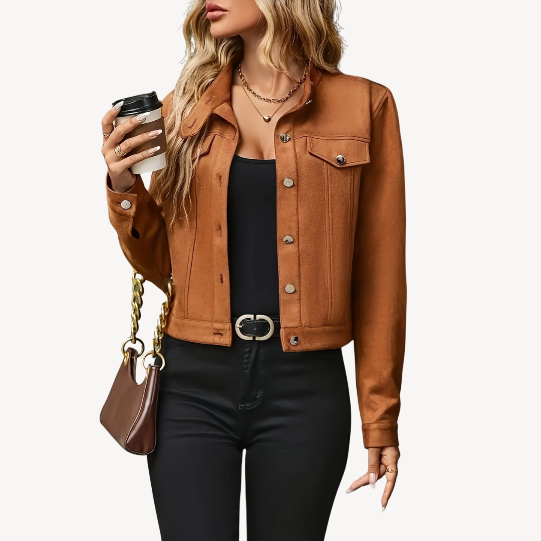 Elarova | Klassische, kurze Jeansjacke für Damen