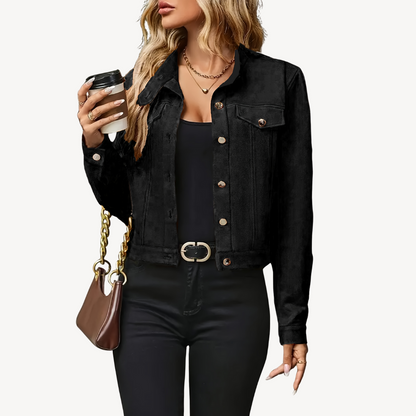 Elarova | Klassische, kurze Jeansjacke für Damen
